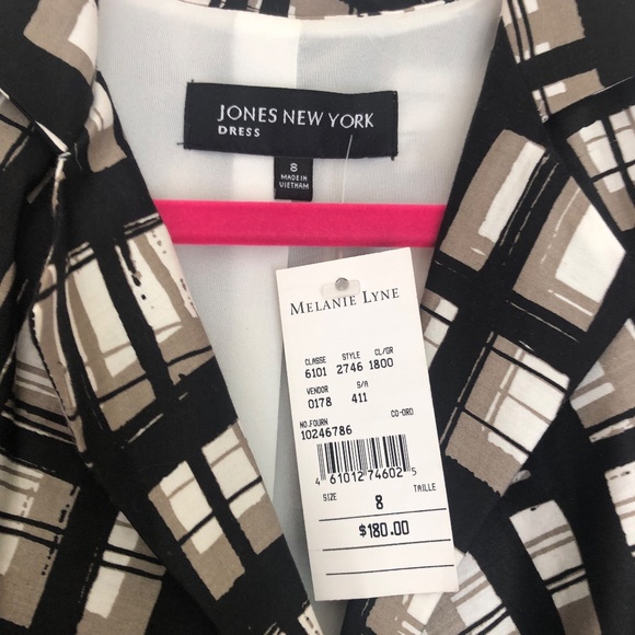 NWT Jones New York Fit & Flare Collared Wrap Dress - Picture 2 of 9